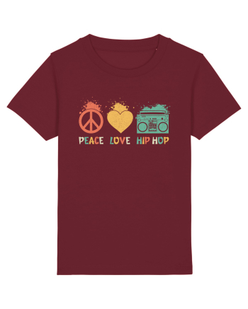 Peace Love Hip Hop Burgundy