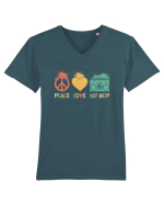 Peace Love Hip Hop Tricou mânecă scurtă guler V Bărbat Presenter