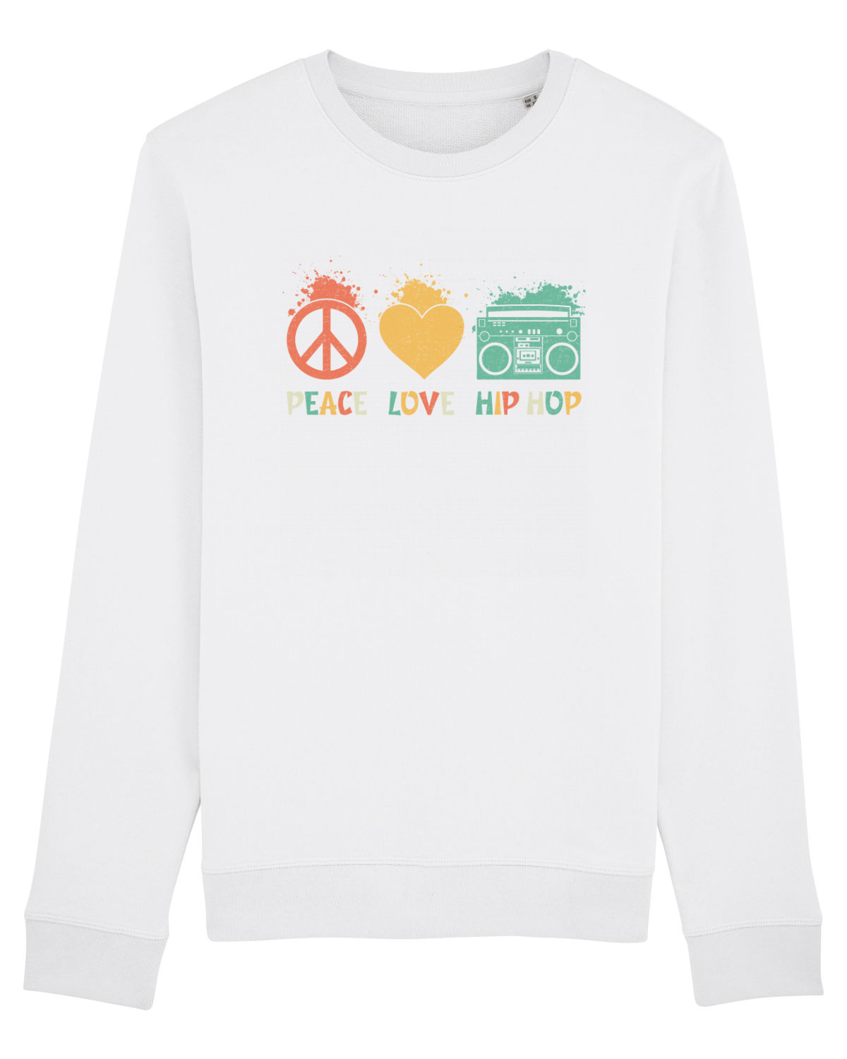 Bluză mânecă lungă Unisex Rise White