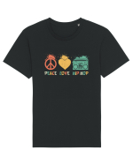 Peace Love Hip Hop Tricou mânecă scurtă Unisex Rocker