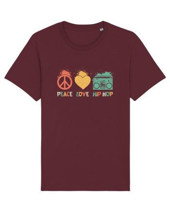 Peace Love Hip Hop Burgundy