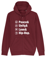 Peace Unity Love Hip Hop Hanorac cu fermoar Unisex Connector