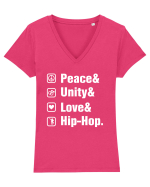 Peace Unity Love Hip Hop Tricou mânecă scurtă guler V Damă Evoker