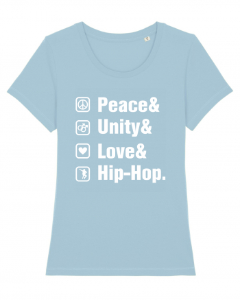 Peace Unity Love Hip Hop Sky Blue