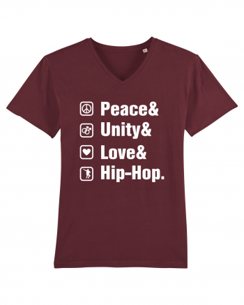 Peace Unity Love Hip Hop Burgundy