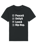 Peace Unity Love Hip Hop Tricou mânecă scurtă Unisex Rocker