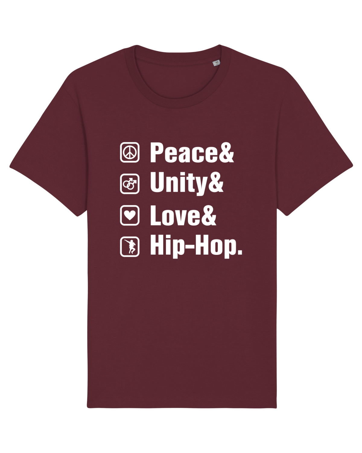 Tricou mânecă scurtă Unisex Rocker Burgundy