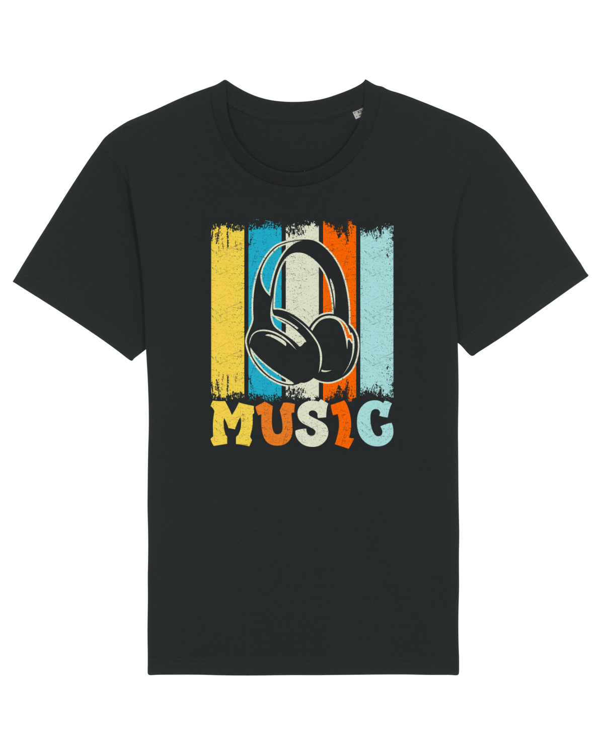Tricou mânecă scurtă Unisex Rocker Black