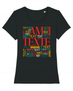 Am texte Tricou mânecă scurtă guler larg fitted Damă Expresser