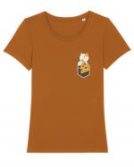 Pizza Cat Tricou mânecă scurtă guler larg fitted Damă Expresser