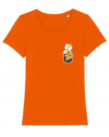 Pizza Cat Bright Orange