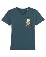 Pizza Cat Tricou mânecă scurtă guler V Bărbat Presenter