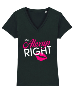 Mrs. Always Right Tricou mânecă scurtă guler V Damă Evoker