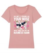 Hey, I found your nose, it was in my business again Tricou mânecă scurtă guler larg fitted Damă Expresser