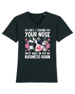 Hey, I found your nose, it was in my business again Tricou mânecă scurtă guler V Bărbat Presenter