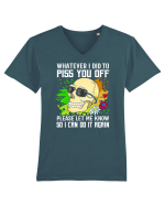 Whatever i did to piss you off please let me know so I can do it again Tricou mânecă scurtă guler V Bărbat Presenter