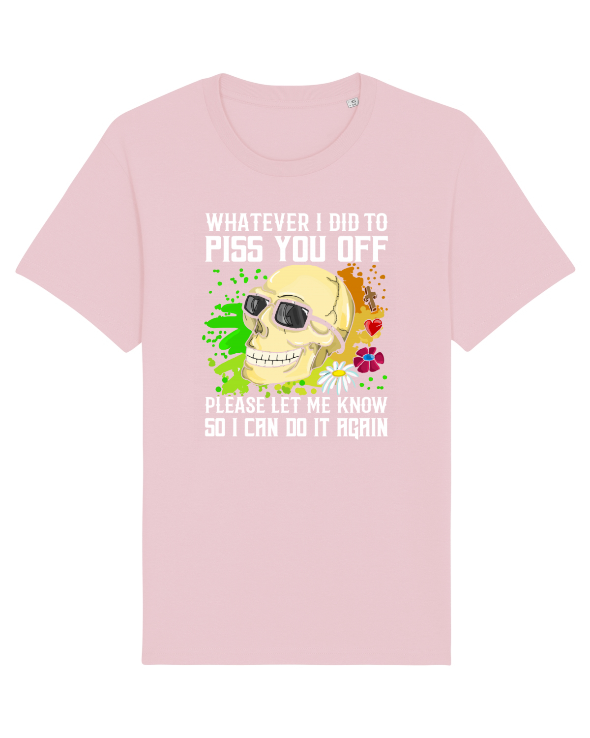 Tricou mânecă scurtă Unisex Rocker Cotton Pink