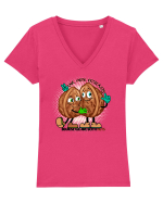 WE ARE FRIENDS BECAUSE WE ARE BOTH NUTS Tricou mânecă scurtă guler V Damă Evoker