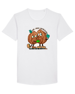 WE ARE FRIENDS BECAUSE WE ARE BOTH NUTS Tricou mânecă scurtă guler larg Bărbat Skater