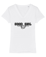 GOOD GIRL, BAD INTENTIONS - Fata buna, intentii rele Tricou mânecă scurtă guler V Damă Evoker