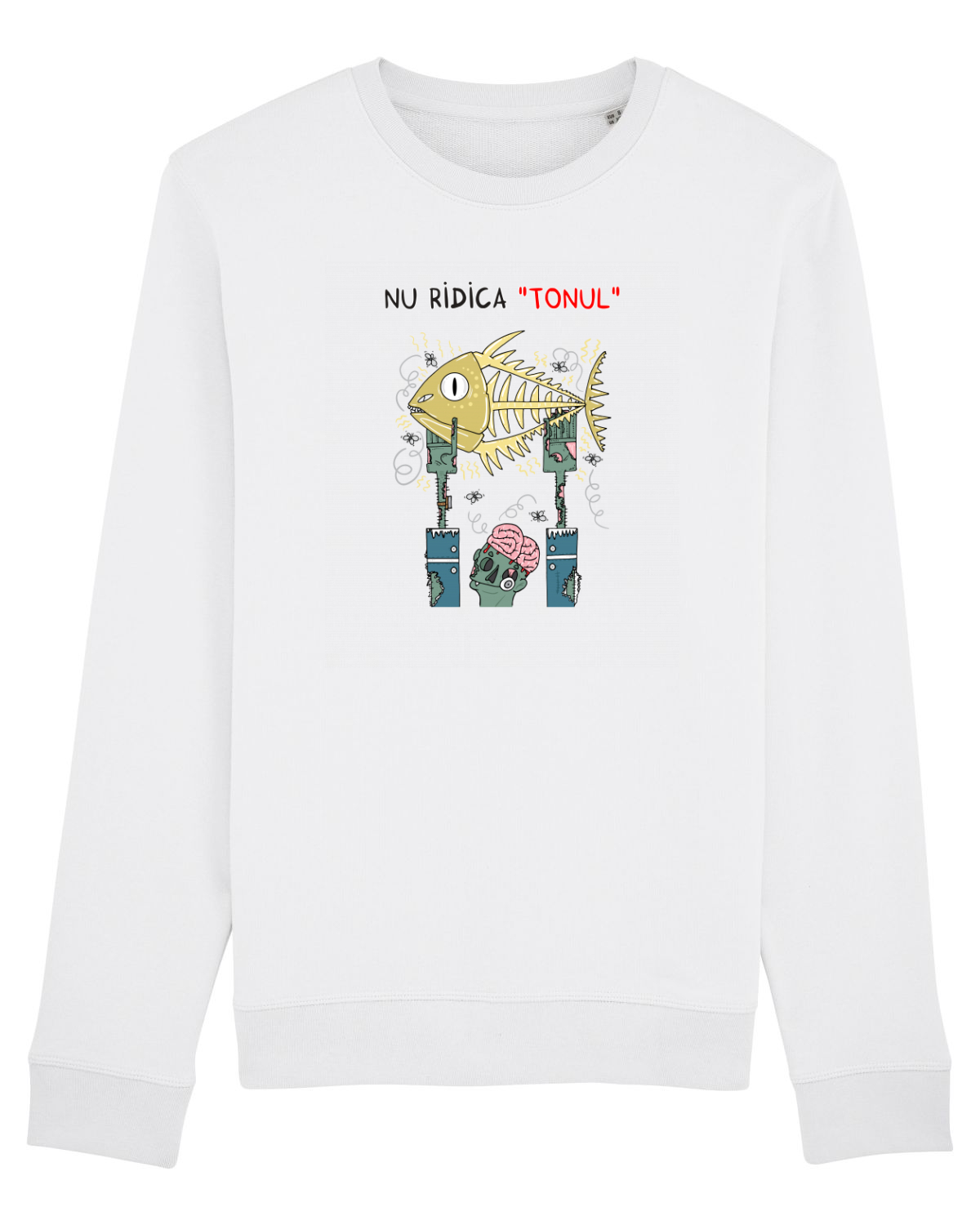 Bluză mânecă lungă Unisex Rise White