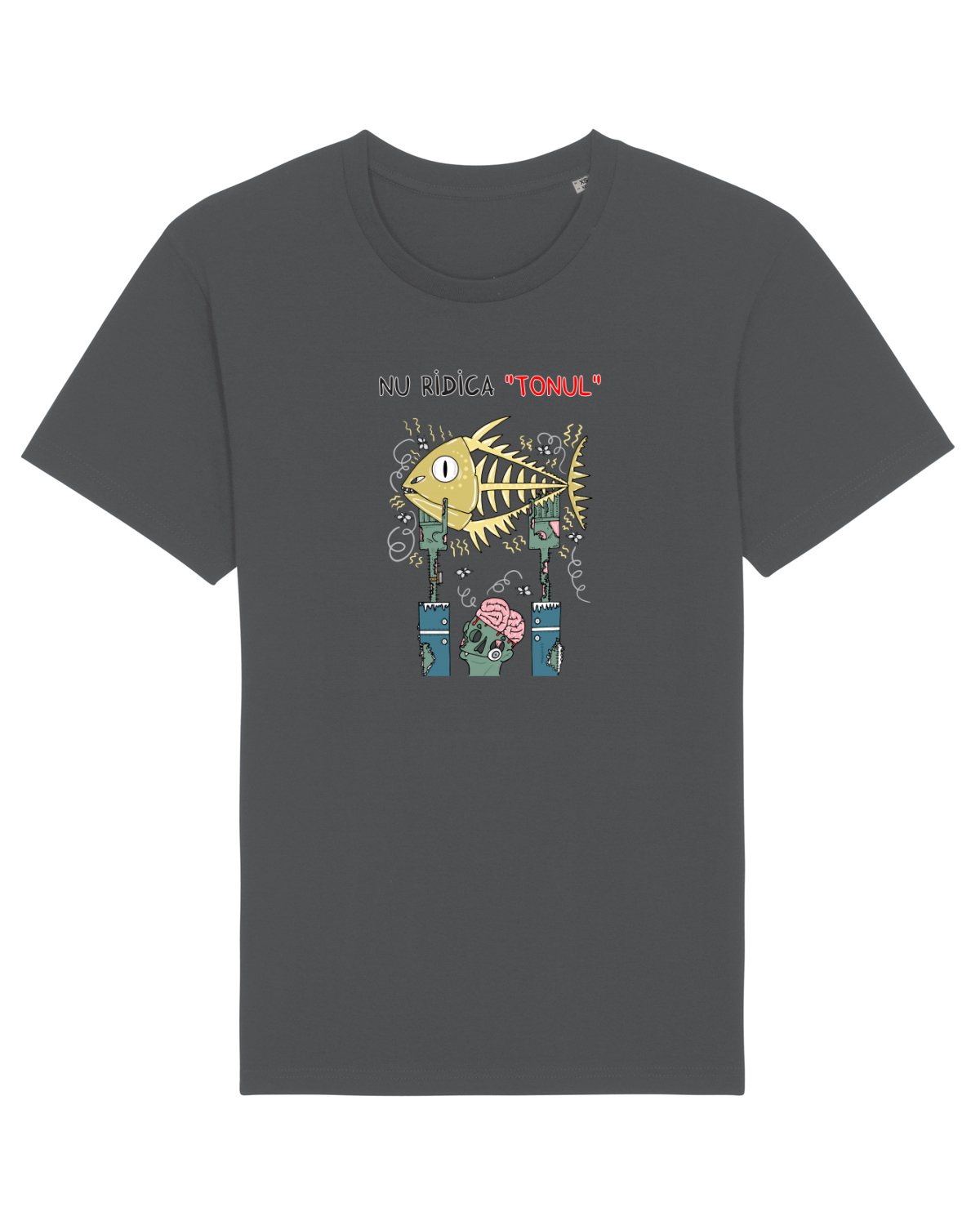 Tricou mânecă scurtă Unisex Rocker Anthracite