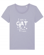 I am a Cat Tricou mânecă scurtă guler larg fitted Damă Expresser