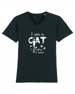 I am a Cat Tricou mânecă scurtă guler V Bărbat Presenter