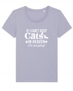 Keep cats in heaven Tricou mânecă scurtă guler larg fitted Damă Expresser