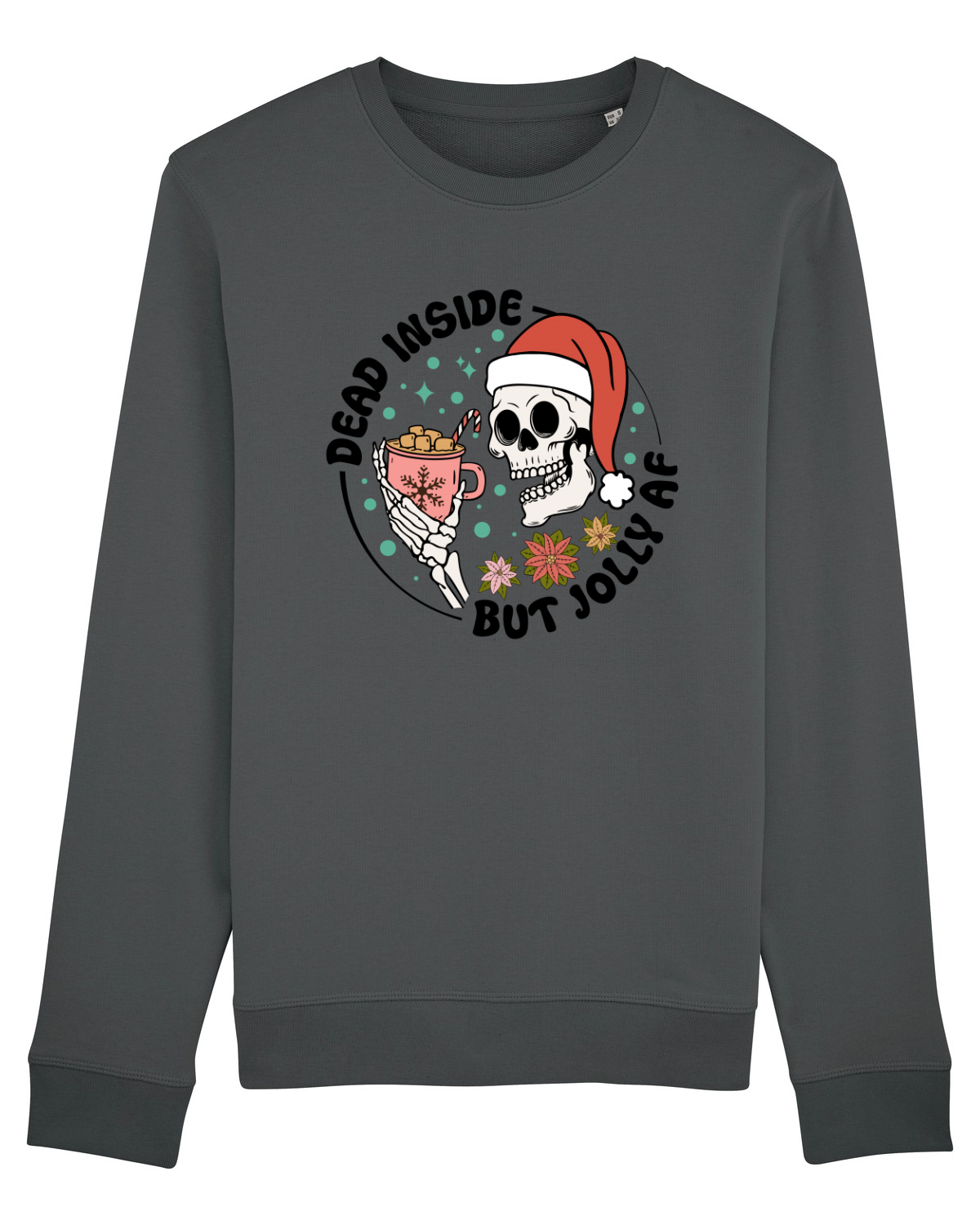 Bluză mânecă lungă Unisex Rise Anthracite