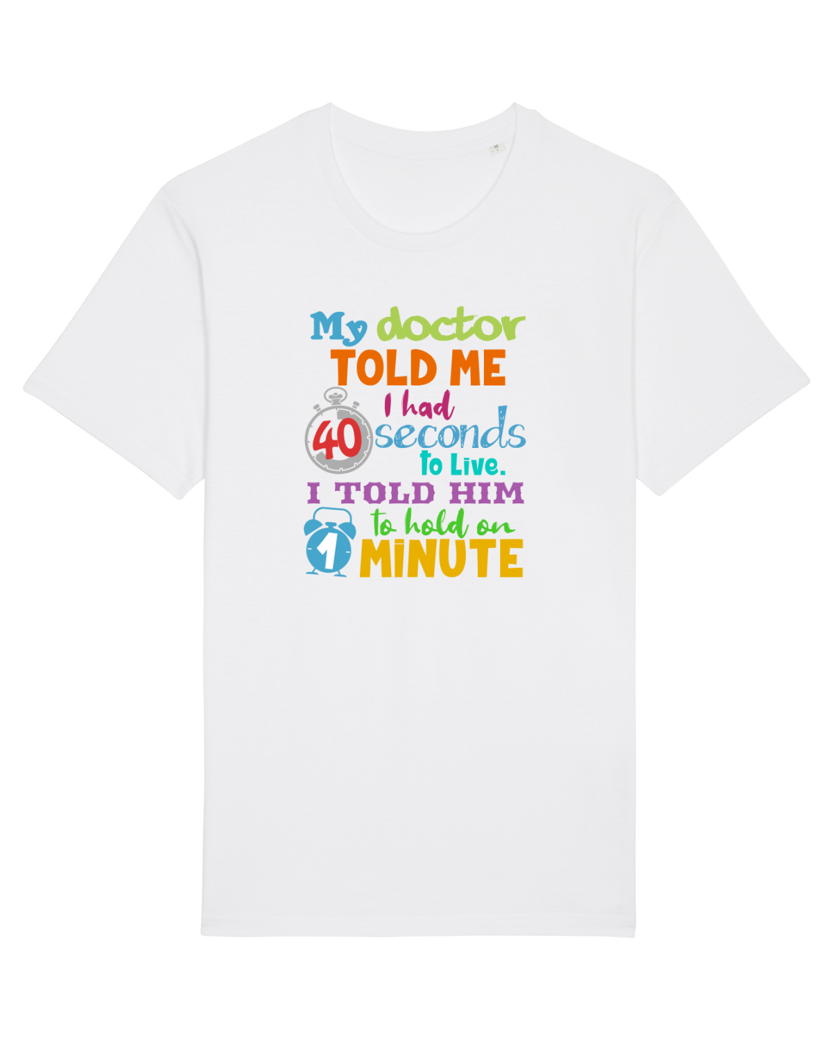Tricou mânecă scurtă Unisex Rocker White