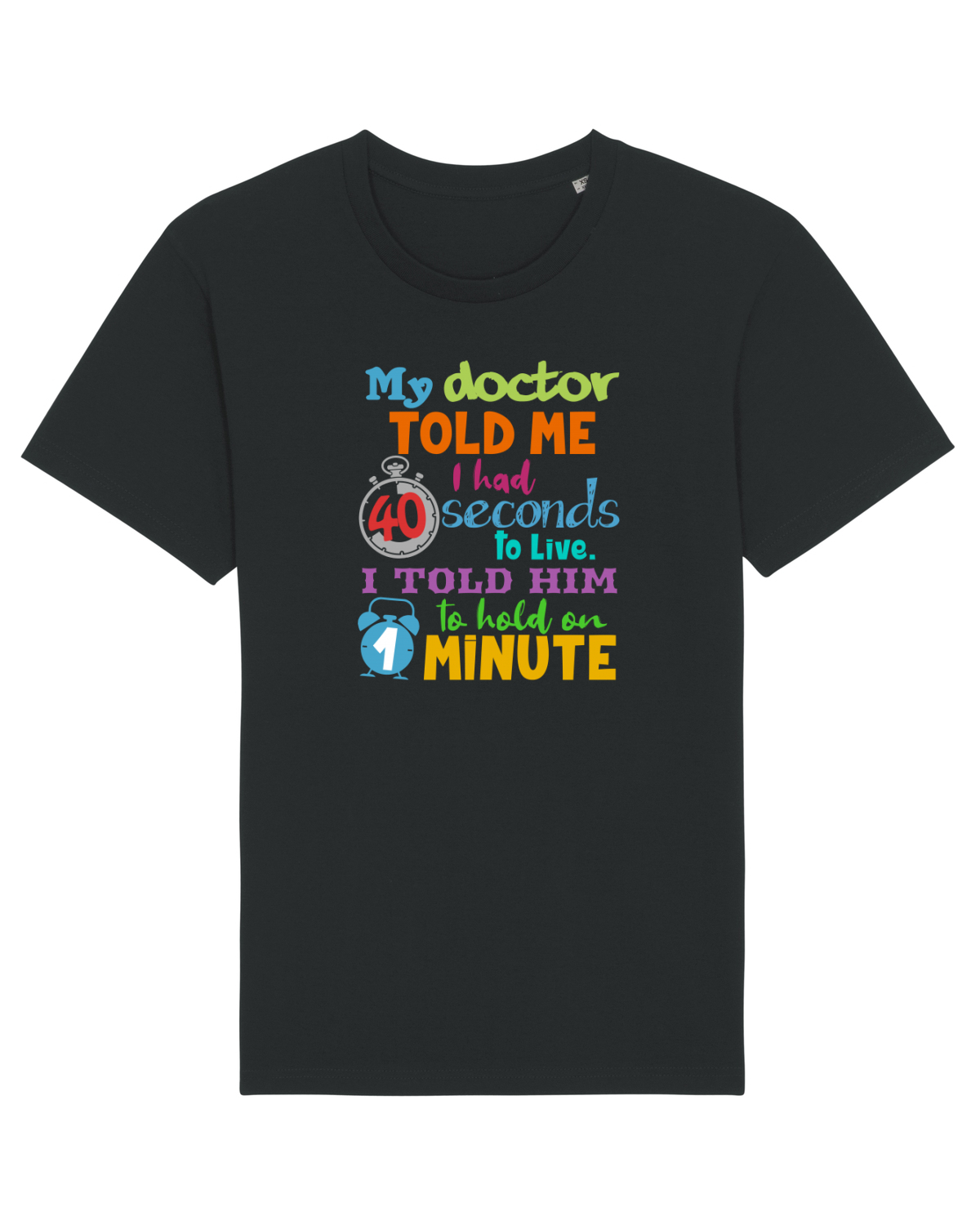 Tricou mânecă scurtă Unisex Rocker Black