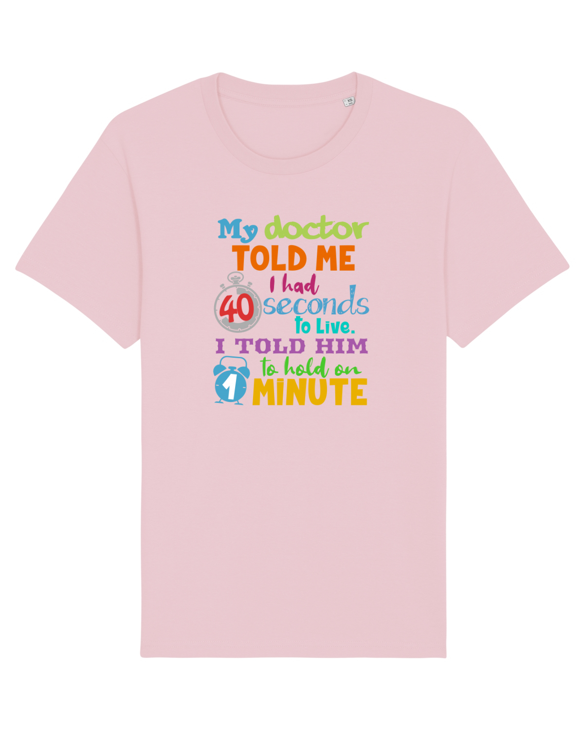 Tricou mânecă scurtă Unisex Rocker Cotton Pink