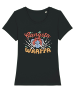 Gangsta Wrappa Tricou mânecă scurtă guler larg fitted Damă Expresser