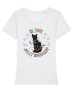 IS THIS JOLLY ENOUGH? Tricou mânecă scurtă guler larg fitted Damă Expresser