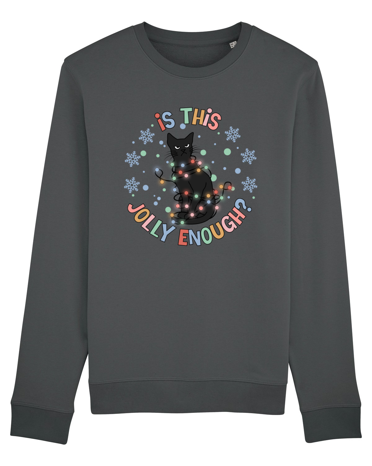 Bluză mânecă lungă Unisex Rise Anthracite