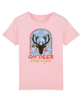 Oh Deer What A Year Cotton Pink