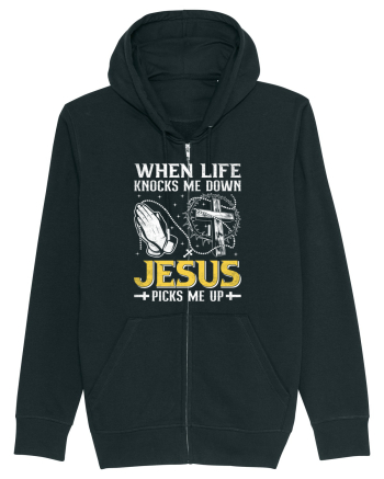 When life knocks me down Jesus picks me up Black