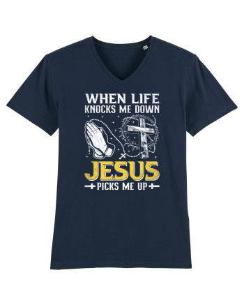 When life knocks me down Jesus picks me up French Navy