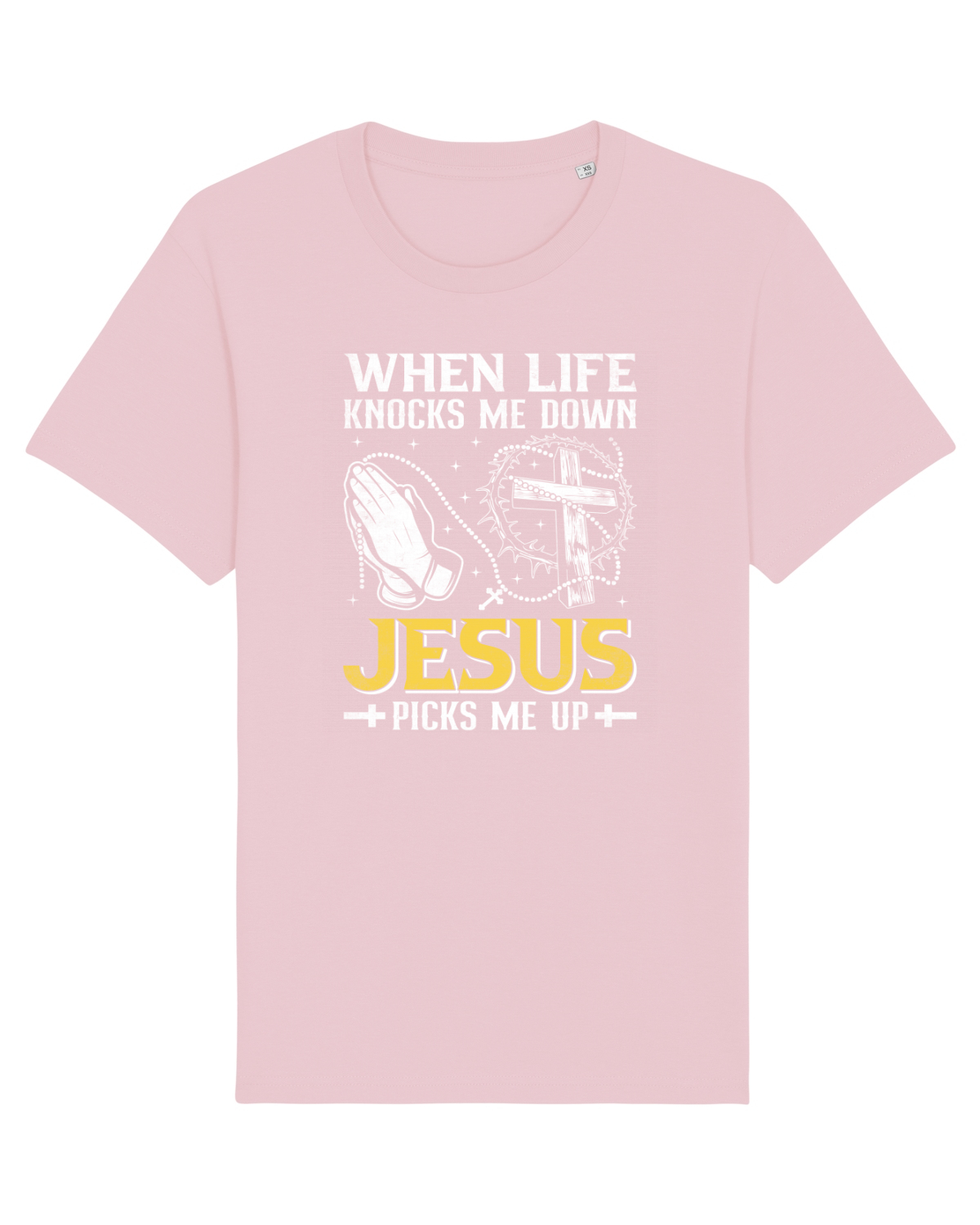 Tricou mânecă scurtă Unisex Rocker Cotton Pink