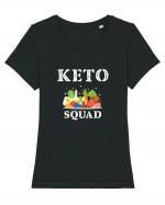 Keto squad Tricou mânecă scurtă guler larg fitted Damă Expresser