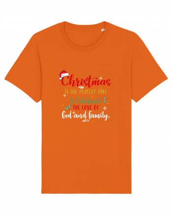 Celebrate love of God and Family Bright Orange