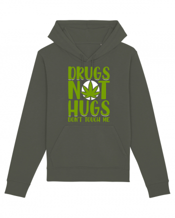 Drugs not hugs don't touch me Khaki