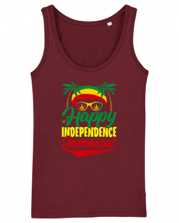 Happy Independence Jamaica Burgundy