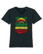 Happy Independence Jamaica Tricou mânecă scurtă guler V Bărbat Presenter
