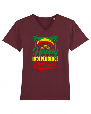 Happy Independence Jamaica Burgundy