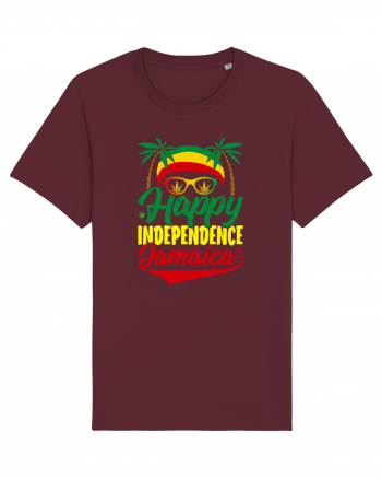 Happy Independence Jamaica Burgundy