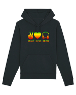 Peace Love Music Hanorac Unisex Drummer