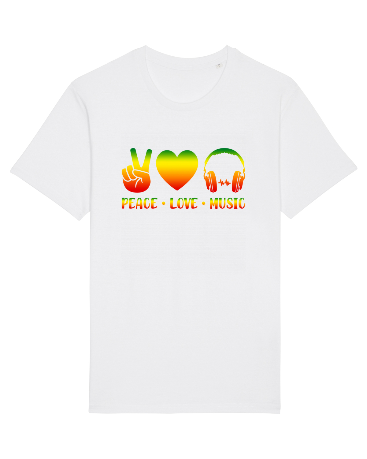 Tricou mânecă scurtă Unisex Rocker White