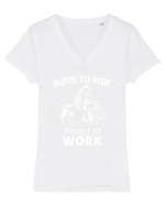 Born to ride Tricou mânecă scurtă guler V Damă Evoker